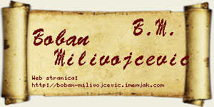 Boban Milivojčević vizit kartica